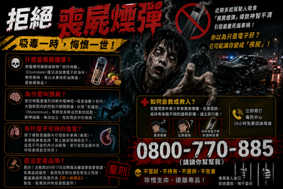 喪屍煙彈宣導圖1