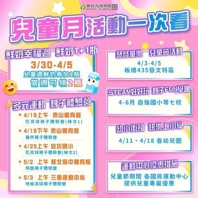 兒童週可領2瓶鮮奶